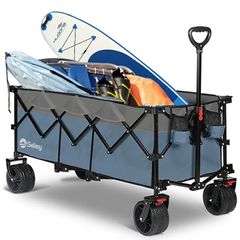 【訳あり￥17,980→￥15,800】Sekey 大型キャリーワゴン 大容量300L・耐荷重200kg  長物対応 ブレーキ付き 大型タイヤ コンパクト収納    新生活　引っ越し