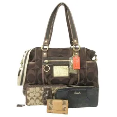 コーチ COACH ジャンク バッグ 財布 他 4点セット おまとめ シグネチャー ショルダー 長財布 キーケース マルチカラー ■GY99