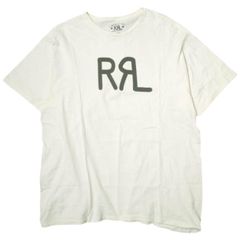 RRL ダブルアールエル S/S LOGO TUBE TEE ロゴプリントチューブクルーネックTシャツ 782897939001 XL オフホワイト Double RL 半袖 サイドシームレス トップス g21877