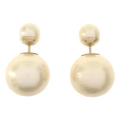 Dior / ディオール | Tribales トライバル パール ピアス | ホワイト/ゴールド | レディース