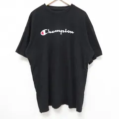 XL/古着 チャンピオン Champion 半袖 ブランド Tシャツ メンズ ビッグロゴ 大きいサイズ コットン クルーネック 黒 ブラック spe 24may28 