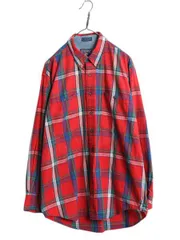 【お得なクーポン配布中!】 80s チャップス ラルフローレン チェック 長袖 ボタンダウン シャツ メンズ L / ポロ ヴィンテージ 長袖シャツ マルチカラー ポケット付き