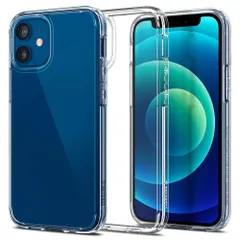 【在庫処分】Spigen iPhone12 mini ケース クリア 米軍MIL規格取得 耐衝撃 すり傷防止 Qi充電対応 アイフォン12ミニケース ウルトラ・ハイブリッド ACS01745 (クリスタル・クリア)