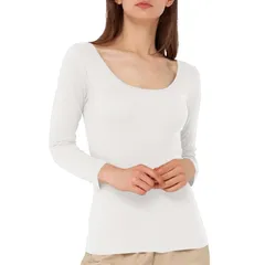 [グンゼ] インナー Tuche トゥシェ INTIMATE 着るコスメ 綿100% 8分袖 TC4046 レディース オフホワイト L