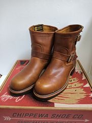CHIPPEWA ブラウン エンジニアブーツ Chippewa Brown Engineer Boots US 7  Leather Work Boots