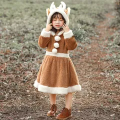 ワンピース クリスマス サンタ コスプレ トナカイ 子供 着ぐるみ 可愛い サンタコス サンタクロース ふわふわ コスチューム パジャマ 部屋着 大きいサイズ 演出服pinse03