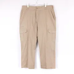 ディッキーズ ワークパンツ ペインターパンツ ロゴ レギュラーストレート ボトムス アメリカ古着 メンズ 36×30サイズ ベージュ Dickies 【中古】