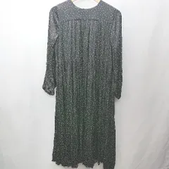 ◇ ⊇ URBAN RESEARCH アーバンリサーチ ドット柄 長袖 膝下丈 ワンピース サイズF ブラック系 レディース E  【1412260044165】