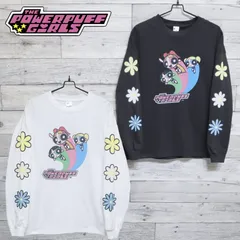 新品 パワーパフガールズ POWERPUFF GIRLS グッズ 長袖 Tシャツ ティーシャツ 長袖Tシャツ ロンT プリント ロゴ パワパフ PPG プリントT カートゥーン ネットワーク レディース メンズ ユニセックス 白 ホワイト チャコール