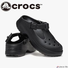 【2025春夏新作】クロックス 正規取扱店 Crocs サンダル クラシック メリー ジェーン クロッグ レディース 厚底 22 23 24 25 26cm 001 Black 黒 ブラック 210581