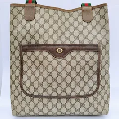 GUCCIオールドグッチ シェリーラインGGスプリーム柄PVCレザートートバッグ