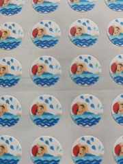 15㍉　女の子プールシール　スイミング　水泳教室　カレンダーシール　手帳　84枚