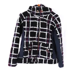 ロキシー ブルゾン ジャケット フルジップ フリース フード チェック アウター レディース Mサイズ ネイビー ROXY 【中古】のサムネイル