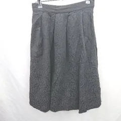 ◇ ⊇ AN ANOTHER ANGELUS ジャガード 膝下丈 フレア スカート サイズF ブラック レディース E  【1505290023238】