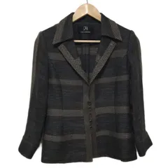 G244 M 9 タエアシダ カシミヤ混 グレー ノーカラーJKT レディース
