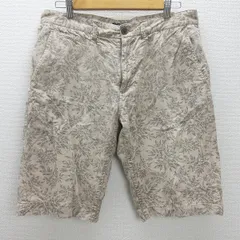 C■ビームスハート/BEAMS HEART 総柄 ハーフパンツ/ショートパンツ コットン【XL】茶/MENS/59■【中古】