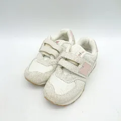 ◇ Θ New Balance PV574RP1 ローカット スニーカー シューズ サイズ17 ホワイト系 ライトグレー系 ピンク 女の子 E  【1410290012598】