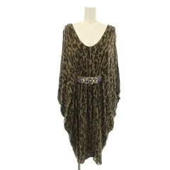 エスカーダ ESCADA チュニック ワンピース 半袖 アニマル柄 ビジュー 36 茶 ブラウン 1145001157 /☆Gのサムネイル