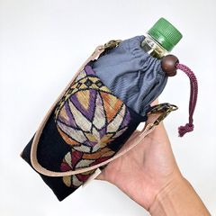 ペットボトルカバー てまり ストラップ付き 水筒ケース 保冷 保温 和風 ハンドメイド 240723-019