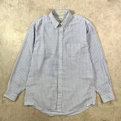 90年代 USA製 L.L.Bean エルエルビーン ストライプシャツ メンズL 
