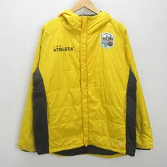 D■アスレタ/ATHLETA 中綿ジャケット JKT/サッカー・フットサル【L】黄/MENS/19【中古】■
