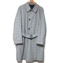 良品 Brooks Brothers ブルックスブラザーズ グレンチェック柄 ボンディング リバーシブル ステンカラーコート M グレー ブラック メンズ 古着 中古 USED