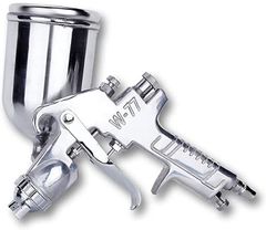 VICHE CATT Air Paint Spray Gun, Suction Feed W-77, Gravity Feed, Nozzle Diameter 2.0, 2.5, 3.0 mm, Tank Capacity 400 ml, Top-mounted type.Stainless Steel painting tool (2.5mm diameter)