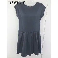 ◇ BEAUTY & YOUTH UNITED ARROWS フレンチスリーブ 膝丈 ワンピース サイズS ネイビー レディース  【1109030008846】