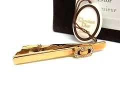 ■美品■ ChristianDior クリスチャンディオール ネクタイピン タイクリップ アクセサリー 紳士 メンズ ゴールド系 DI9795のサムネイル