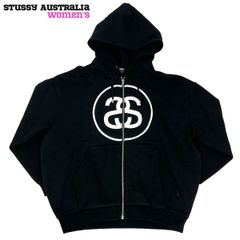 ステューシー パーカー フルジップ オーバーサイズ Stussy Australia S Link Zip Thru Hoodie ロゴ スウェット レディース ユニセックス オーストラリア [衣類]ユ00572
