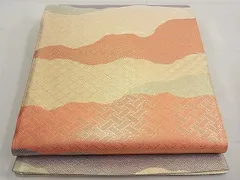 平和屋着物■佐賀錦　六通柄袋帯　伝統工芸　道長吉祥文　金糸　逸品　n-ar3702