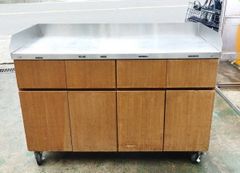 【大阪市内（24区内）限定】【中古品】番号199◆業務用キャスター付き収納台　 幅1180×奥行480×高さ860 動作問題なし☆