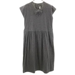 PINK HOUSE ピンクハウス ドット柄 フレンチスリーブ ワンピース グレー系 水玉 レディース 古着