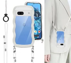 新品 Ausrann Google Pixel 8a ケース グーグルピクセル8a ケース ショルダー ストラップ2枚付き 紐付き 首掛け 肩がけ 斜め掛け 韓国 可愛い ピクセル8a カバ－ ストラップホール付き 耐衝撃 シリコン クリア 透明 TPU バン
