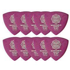 MASTER 8 JAPAN マスターエイトジャパン ギターピック D-801 HARDGRIPシリーズ  D801S-TR100 トライアングル 1.0mm 10枚 サンドブラスト加工の滑り止め