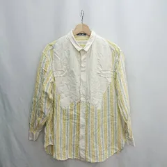 ◇ ⊇ Ne-net ネネット ストライプ 長袖 シャツ サイズ3 イエロー系 メンズ E  【1412260039581】