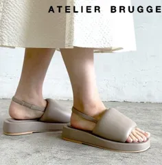 【目玉商品】アトリエブルージュ Atelier Brugge 2023summer バルキーバックストラップサンダル 靴 シューズ 23ism-30 ギフト