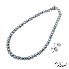 パール イヤリング ネックレス セット 7mm レディース