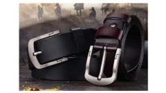 イタリアンレザー 2本セット メンズベルト 牛革 ビジネス 006