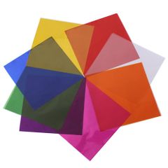 【数量限定】(15.5cm) 紙 手芸 卒業ギフトラッピング用 ラッピング セロハン 透明紙 梱包 装飾 DIY 子供達の工作 カラーセロハン セロファン 80枚セット 8色 セロファンシート カラー