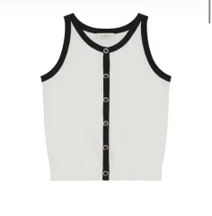 Lo61 Camille Knit Vest in Ivory ノースリーブ ニット