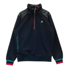 サイズ：M LE COQ GOLF ルコックゴルフ  ハーフジップ 長袖Tシャツ 裏起毛  ブラック系 [240101529460] ゴルフウェア メンズ ストスト