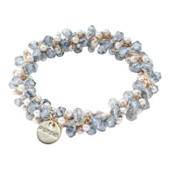 【ミックスブルー × ワンサイズ】[Cream dot. クリームドット公式] ヘアアクセサリー レディースヘアゴムっぽい 髪留め まとめ髪 18色 ガラスビーズ パール ハンドメイド華やか 