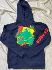 X-LARGE エクストララージ　裏起毛　フーディー　パーカー　ネイビー　紺　Mサイズ　メンズ