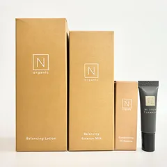 N organic エヌオーガニック バランシング ローション 化粧水 100ml エッセンス ミルク 美容乳液 60ml コンディショニング VCエッセンス 美容液 3.5g リンクルパック エッセンス 美容液 5g スウィートシトラスの香り 4本セット