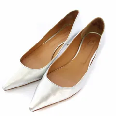 ピッピシック PIPPICHIC PARIGOT パンプス ポインテッドトゥ チャンキーヒール 38 25cm シルバー /TK ●D