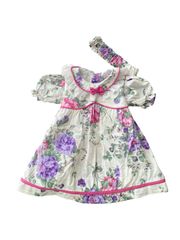 【Size80】vintage 花柄ワンピース ヘアバンド セット ヴィンテージ US古着 ドレス