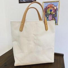 【ハンドメイド】キャンパストートバッグ　ナチュラル