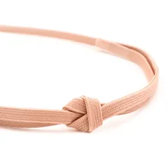 帯締め 三分紐 草木染 角朝組 サーモンピンク くすみピンク クラフト加工糸 平組 正絹 新品 未使用 並尺 色無地 小紋 おしゃれ No.10-6501