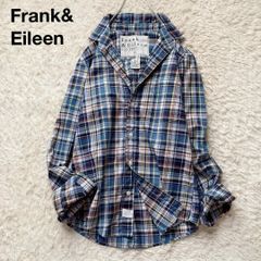 美品フランクアンドアイリーンスキッパーリネンチェックシャツ フランク&アイリーン Frank&Eileen リネン チェック 長袖 シャツ